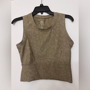 <movetheory> Women's Olive Leopard Active Workout Tank